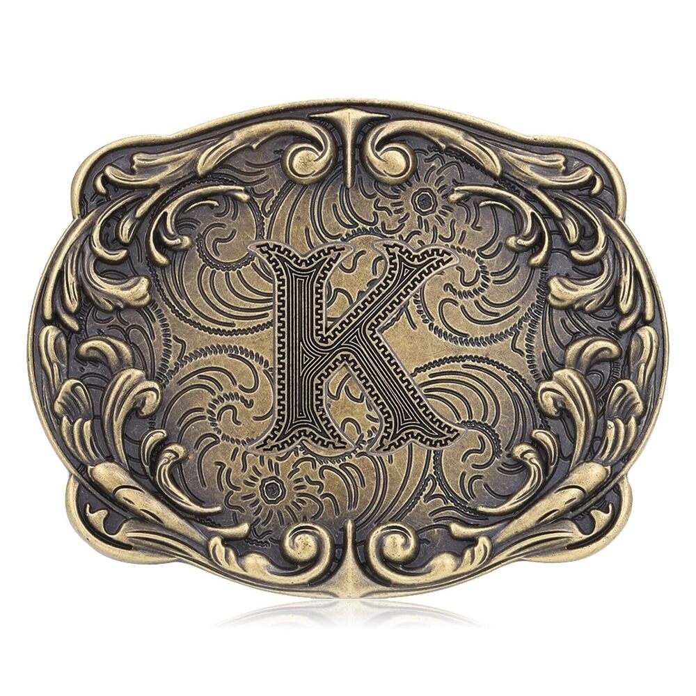 4019 Western Belt Buckles ABCDJMR-Z Initial Belt Buckle Cowboy Custom Belt